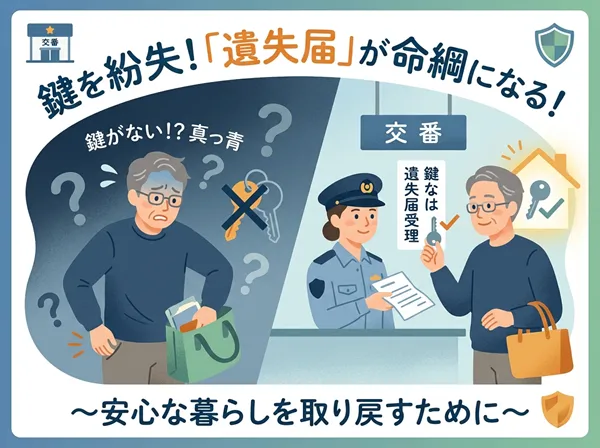 鍵を失くして真っ青！？紛失時に「遺失届」が命綱になる理由