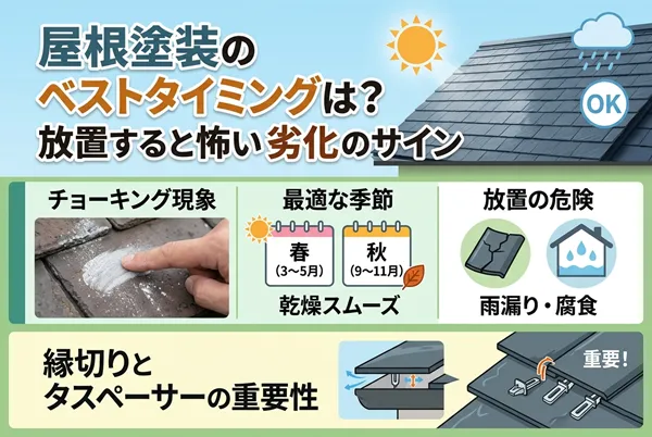 屋根塗装のベストタイミングは？放置すると怖い劣化のサイン